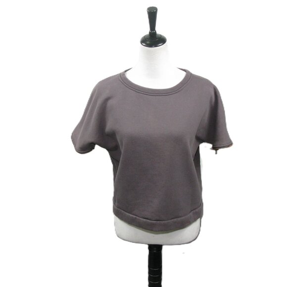 Lime & Vine Gray Sweatshirt with Rose Gold Zippers Size Medium - Picture 2 of 6